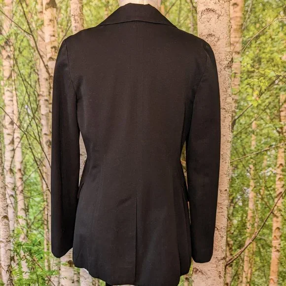 Club Monaco black lined, single button blazer, size small - Picture 5 of 7